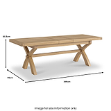 Portland-Oak-200cm-Cross-Legged-Dining-Table from Roseland Furniture