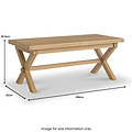 Portland-Oak-200cm-Cross-Legged-Dining-Table from Roseland Furniture