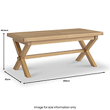 Portland-Oak-200cm-Cross-Legged-Dining-Table from Roseland Furniture