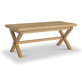Portland-Oak-200cm-Cross-Legged-Dining-Table from Roseland Furniture