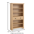 Portland-Oak-5-Shelf-Large-Bookcase from Roseland Furniture