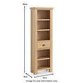 Portland-Oak-5-Shelf-Slim-Bookcase from Roseland Furniture