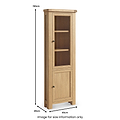 Portland-Oak-2-Door-Corner-Display-Unit from Roseland Furniture