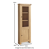 Portland-Oak-2-Door-Corner-Display-Unit from Roseland Furniture