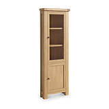 Portland-Oak-2-Door-Corner-Display-Unit from Roseland Furniture