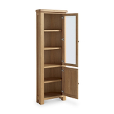 Portland-Oak-2-Door-Corner-Display-Unit from Roseland Furniture