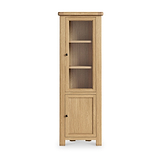 Portland-Oak-2-Door-Corner-Display-Unit from Roseland Furniture