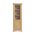 Portland-Oak-2-Door-Corner-Display-Unit from Roseland Furniture