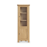 Portland-Oak-2-Door-Corner-Display-Unit from Roseland Furniture