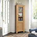 Portland-Oak-2-Door-Corner-Display-Unit from Roseland Furniture