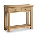 Portland Oak 2 Drawer Console Table from Roseland Furniture