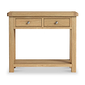 Portland Oak 2 Drawer Console Table from Roseland Furniture