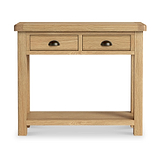 Portland Oak 2 Drawer Console Table from Roseland Furniture