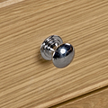 Portland Oak Silver Metal Knob Handle