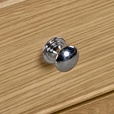 Portland Oak Silver Metal Knob Handle