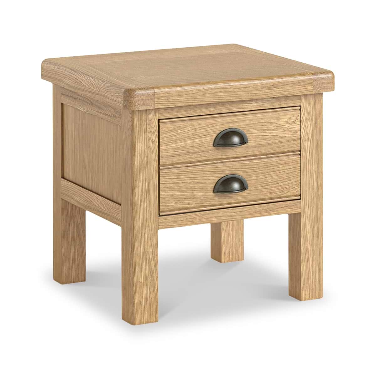 A Table Portland Portland Oak 1 Drawer Sofa Side Lamp Table for Living Room | Roseland