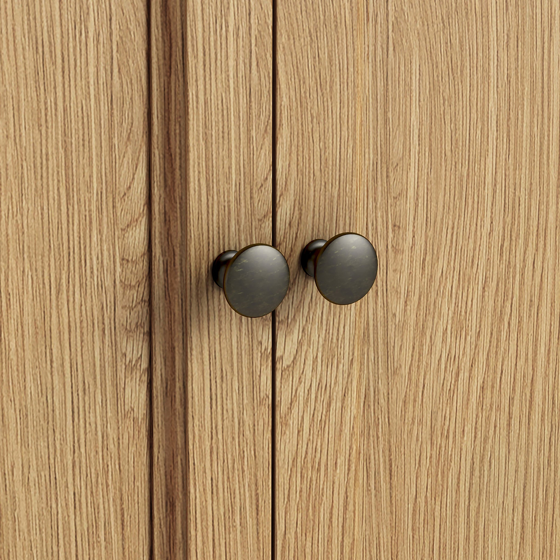 Portland Oak bronze round handles