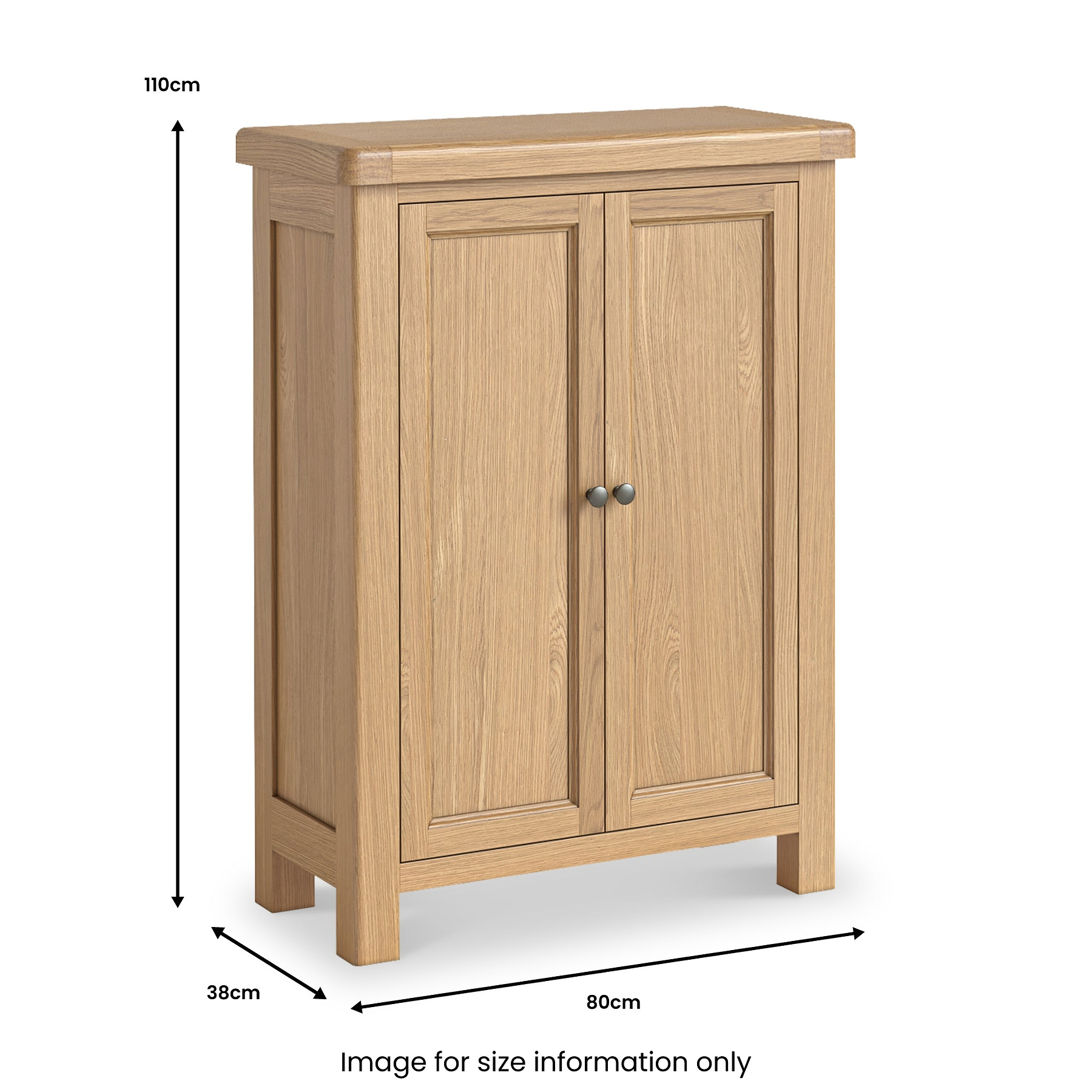 Portland-Oak-4-Shelf-Shoe-Storage-Cupboard from Roseland Furniture