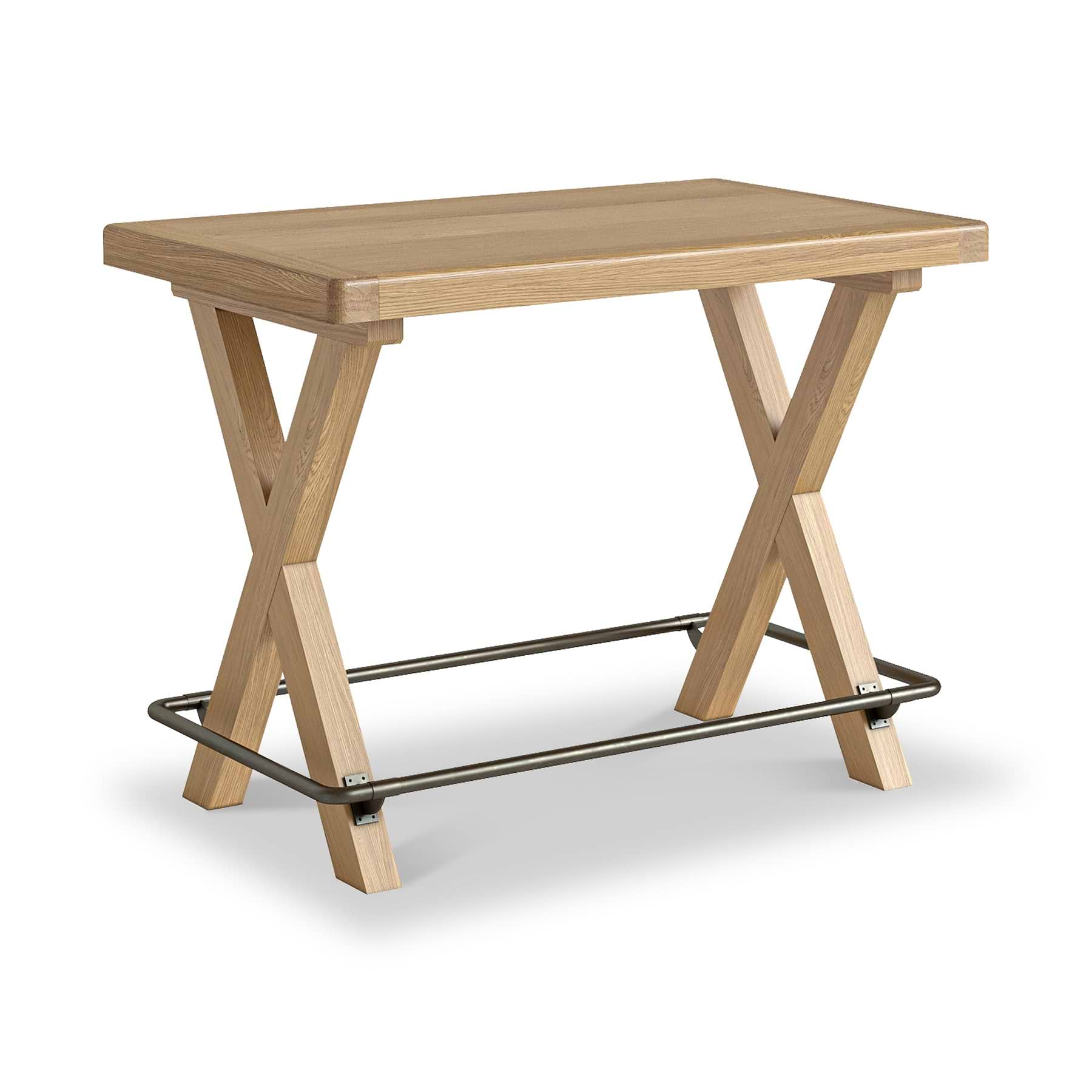 A Table Portland Portland Oak Kitchen Breakfast Bar Table for 4 People | Roseland