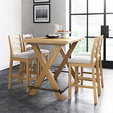 Portland-Oak-Bar-Stool-With-Beige-Cushion from Roseland Furniture