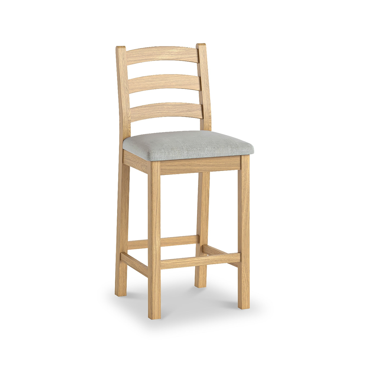 Portland-Oak-Bar-Stool-With-Beige-Cushion from Roseland Furniture