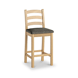 Portland-Oak-Bar-Stool-With-Charcoal-Cushion from Roseland Furniture