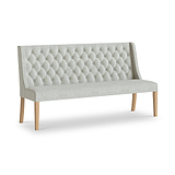 Portland Button Back Dining Sofa Beige from Roseland Furniture