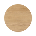 Shorwell Oak Slatted Round 1 Drawer Side Table