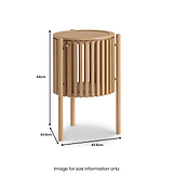 Shorwell Oak Slatted Story 1 Door Side Table