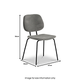 Keswick Velvet Grey Dining Chair from Roseland Furniture