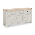 Penzance Stone Grey Large Sideboard from Roseland Furniture