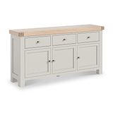 Penzance Stone Grey Large Sideboard from Roseland Furniture
