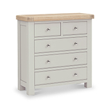 Penzance Stone Grey 2 Over 3 Chest of Drawers from Roseland Furniture