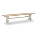 Penzance 200cm Cross Leg Bench from Roseland Furniture