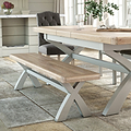 Penzance 200cm Cross Leg Bench from Roseland Furniture