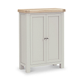 Penzance Stone Grey 2 Door Shoe Storage Cupboard from Roseland Furniture