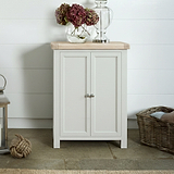 Penzance Stone Grey 2 Door Shoe Storage Cupboard from Roseland Furniture