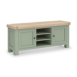 Penzance Sage Green 140cm TV Unit from Roseland Furniture