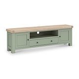 Penzance Sage Green 190cm TV Unit from Roseland Furniture