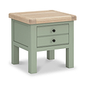 Penzance Sage Green 2 Drawer Lamp Table from Roseland Furniture