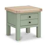 Penzance Sage Green 2 Drawer Lamp Table from Roseland Furniture