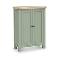 Penzance Stone Sage Green 2 Door Shoe Storage Cupboard from Roseland Furniture