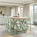 Penzance Sage Green 130cm Bar Table from Roseland Furniture