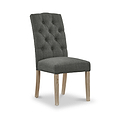 Penzance Charcoal Upholstered Dining Chair from Roseland Furniture