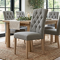 Penzance Grey Upholstered Dining Chair from Roseland Furniture