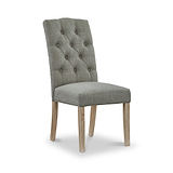 Penzance Grey Upholstered Dining Chair from Roseland Furniture