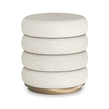Mylor Oak Upholstered Foot Stool from Roseland Furniture