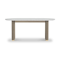 Amelie Fluted Marble Top Dining Table from Roseland Furniture