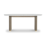 Amelie Fluted Marble Top Dining Table from Roseland Furniture