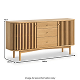 Shorwell Oak Slatted Sideboard With Drawer from Roseland Furniture